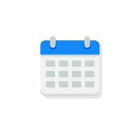 Calendar - Shadow icon vector isolated. Flat style vector illustration.