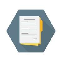 Document icon vector isolated. Flat style vector illustration.