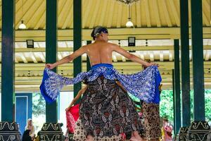 Yogyakarta, Indonesia on October 2022. Abdi dalem mataya, courtiers of the Yogyakarta Palace who are dancers. T photo