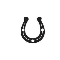 Horseshoe icon. Luck symbol. Vector