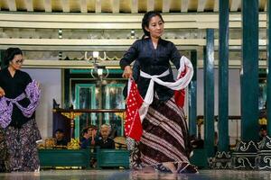 Yogyakarta, Indonesia on October 2022. Abdi dalem mataya, courtiers of the Yogyakarta Palace who are dancers. T photo