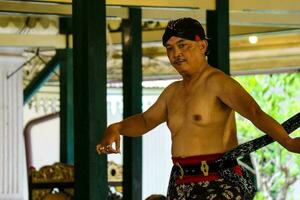 Yogyakarta, Indonesia on October 2022. Abdi dalem mataya, courtiers of the Yogyakarta Palace who are dancers. T photo