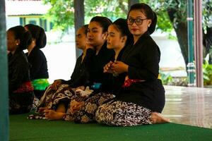Yogyakarta, Indonesia on October 2022. Abdi dalem mataya, courtiers of the Yogyakarta Palace who are dancers. T photo