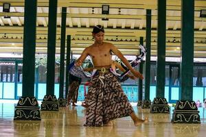 Yogyakarta, Indonesia on October 2022. Abdi dalem mataya, courtiers of the Yogyakarta Palace who are dancers. T photo