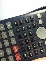 Close up photo of the buttons in the scientific calculator.