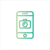 camera in flat design style vector