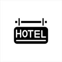 hotel en plano diseño estilo vector