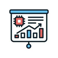 AI Statistics icon in vector. Illustration vector