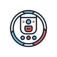 Vacuum Robot icon in vector. Illustration vector