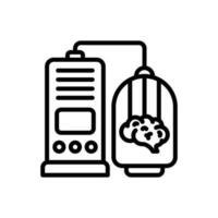 aislado cerebro icono en vector. ilustración vector