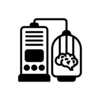 aislado cerebro icono en vector. ilustración vector