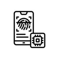 Biometric Scanner icon in vector. Illustration vector