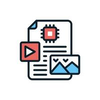 Unstructured Data icon in vector. Illustration vector