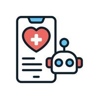 AI in Healthcare icon in vector. Illustration vector