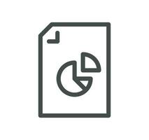 Document flow management related icon outline and linear vector. vector
