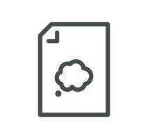 Document flow management related icon outline and linear vector. vector