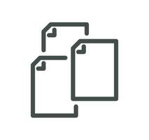 Document flow management related icon outline and linear vector. vector