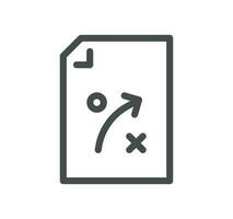 Document flow management related icon outline and linear vector. vector