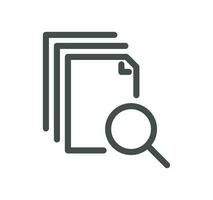 Document flow management related icon outline and linear vector. vector