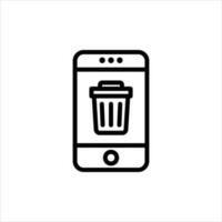 delete in flat design style vector
