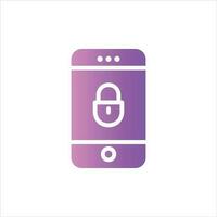 lock in flat design style vector