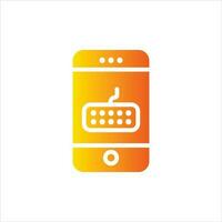 keyboard in flat design style vector