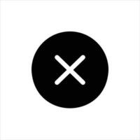 x mark in flat design style vector