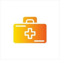 first aid kit in flat design style vector