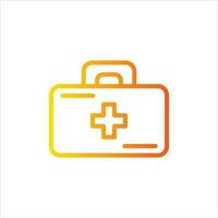 first aid kit in flat design style vector