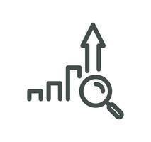 Success and growth related icon outline and linear vector. vector