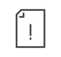 Document flow management related icon outline and linear vector. vector