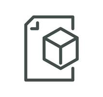 Document flow management related icon outline and linear vector. vector