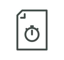 Document flow management related icon outline and linear vector. vector