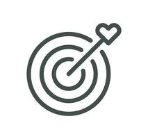 Friendship and love related icon outline and linear vector. vector