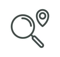 Search engine optimization related icon outline and linear vector. vector