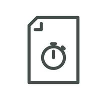 Document flow management related icon outline and linear vector. vector