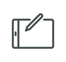 Personal devices related icon outline and linear vector. vector