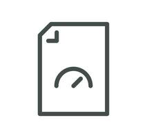 Document flow management related icon outline and linear vector. vector