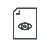 Document flow management related icon outline and linear vector. vector