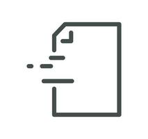 Document flow management related icon outline and linear vector. vector
