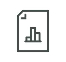 Document flow management related icon outline and linear vector. vector