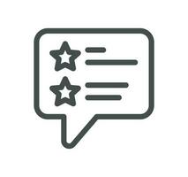 Feedback related icon outline and linear vector. vector