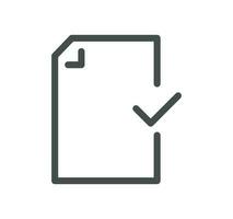 Document flow management related icon outline and linear vector. vector