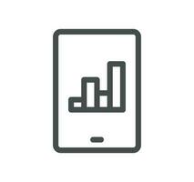 Success and growth related icon outline and linear vector. vector