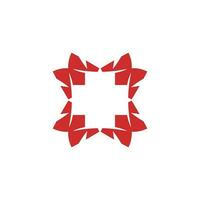 Vector icon simple logo with pointed corners