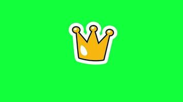cute and funny 2d animation sticker with green screen for social media video