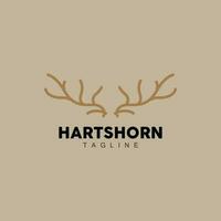 Deer Horn Logo, Animal Vector, Minimalist Simple Design, Illustration Symbol Icon vector