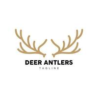 Deer Horn Logo, Animal Vector, Minimalist Simple Design, Illustration Symbol Icon vector