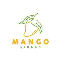 Mango Logo, Fruit Design Simple Minimalist Style, Fruit Juice Vector, Icon Symbol Illustration vector