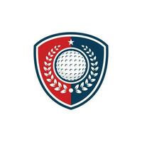 Ilustración de vector de diseño de logotipo de golf